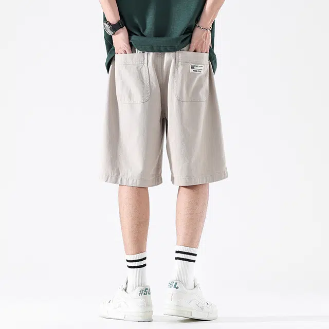 雅鹿 纯棉美式潮牌宽松百搭休闲短裤 男款