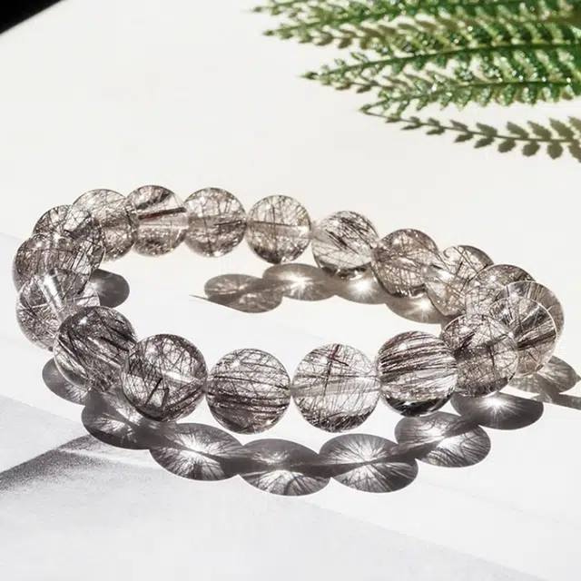 【时来运转 八方来财】 谧月珠宝 暴富招财旺事业串珠 学业上岸转运珠好运天然 白发晶 手串 男女同款情侣款