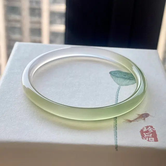 谧月珠宝 宫典高级感美人细圆条冰飘荔枝冻新中式 国潮国风小众设计古乡古韵优雅气质轻奢通勤显白款 玛瑙 玉石手镯 女款