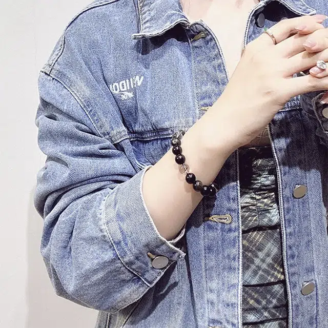 谧月珠宝 国潮新中式国风个性小众设计高级感轻奢 通勤气质大气显白清冷感复古 黑曜石 玉石手串 通用