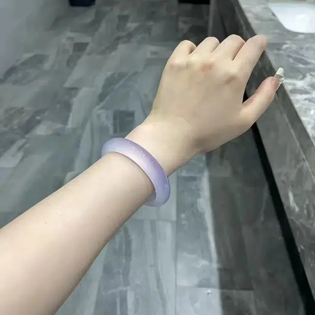谧月珠宝 复古国潮光滑润泽汉服古风旗袍民族风 个性小众高级气质轻奢小清新清透精致典雅新中式 玛瑙 玉石手镯 女款