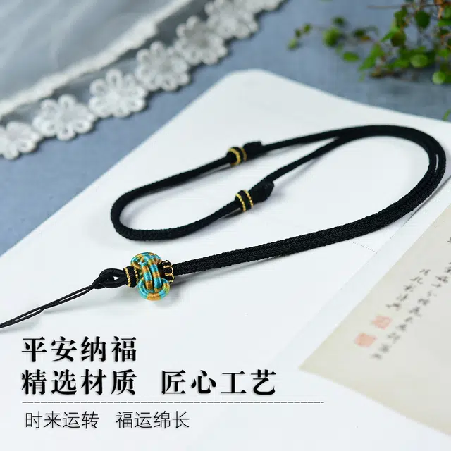 谧月珠宝 新中式国风节节高升竹节复古设计招财纳福时来运转助力学业事业小众精致百搭轻奢风好运 编绳 项链 男女同款情侣款