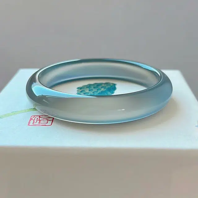 【一物一证】 谧月珠宝 冰透库里蓝 新中式 高级感国潮青蓝 显白 民族风温婉古典雅致细腻 玛瑙 手镯 女款
