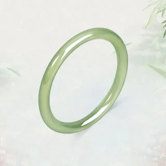 谧月珠宝 美人圆条复古温柔典雅年轻显白 新中式国潮国风 玛瑙 玉石手镯 女款