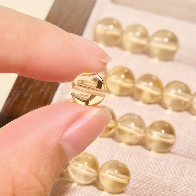 谧月珠宝 招财纳福本命年国潮转运珠铃铛设计新中式轻奢百搭吸金小众高级感吞金兽精美礼盒好运天然 黄水晶 手串 男女同款情侣款