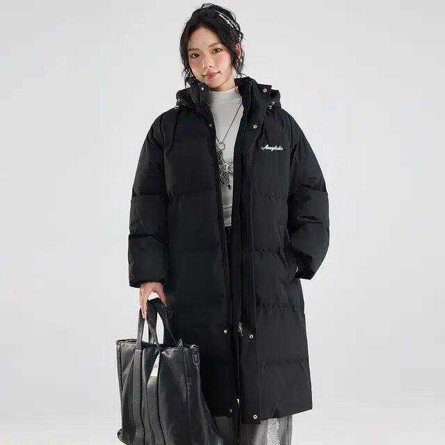 徐太浪 中长款冬季连帽加厚保暖情侣棉衣冬装外套棉服 男女同款