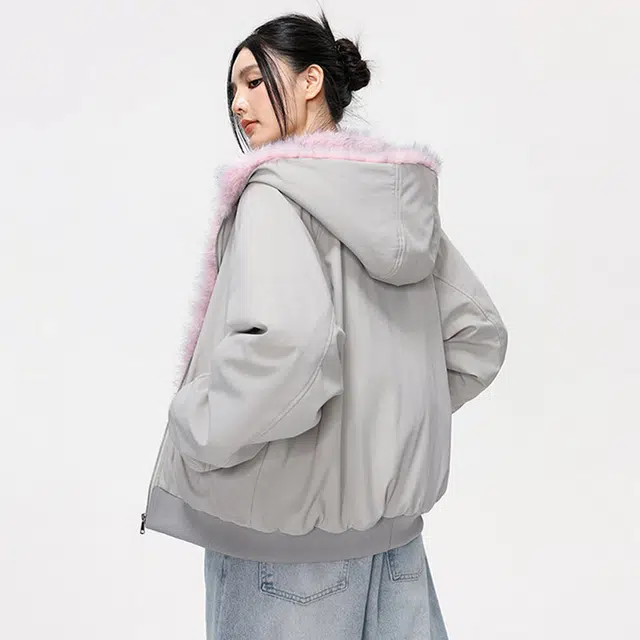 徐太浪 大毛领座山雕冬季超好看加绒加厚连帽棉衣外套棉服 男女同款