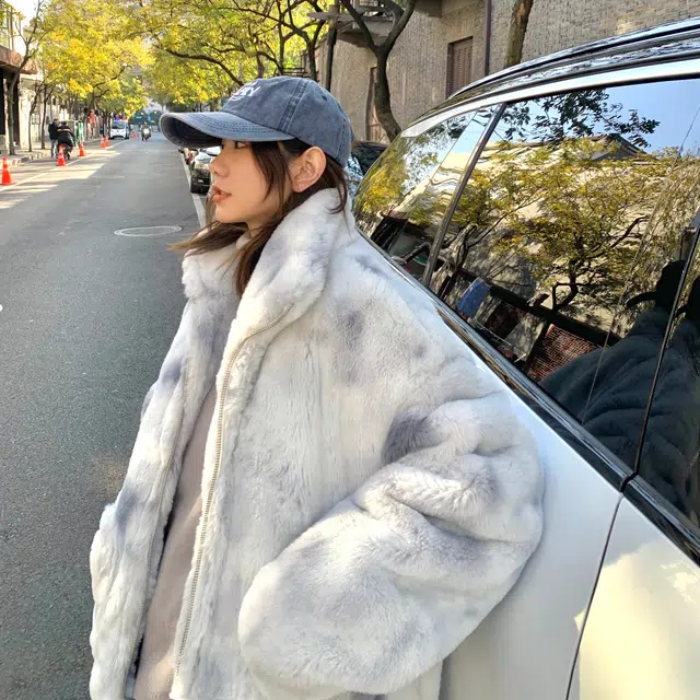 徐太浪 羊羔绒扎染外套仿兔毛立领宽松加厚情侣皮草棉服 男女同款