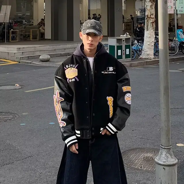 袋鼠 潮流经典韩系潮酷痞帅棒球服 男女同款