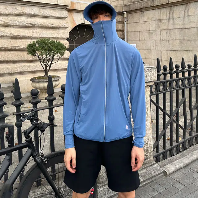 八哥 户外日常通勤纯色简约基础款冰丝速干凉感透气弹力防紫外线休闲宽松钓鱼骑行跑步登山防紫外线外套连帽防晒服 男女同款