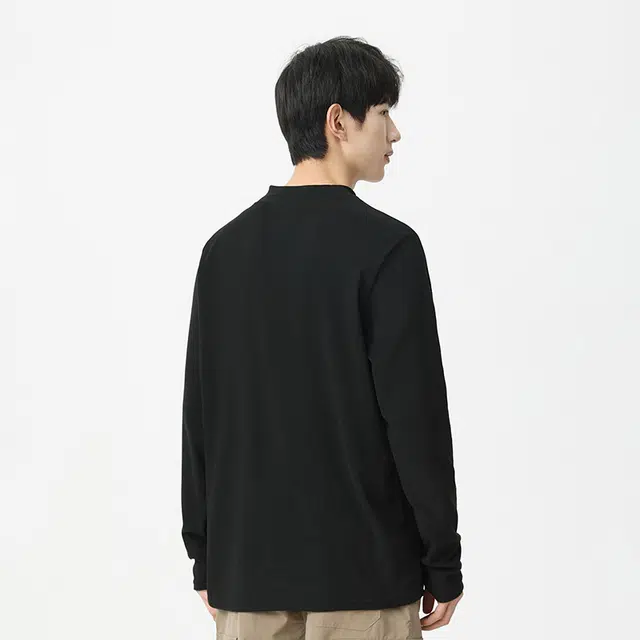 八哥 纯色简约基础款半立领保暖通勤弹力打底衫卫衣 男女同款