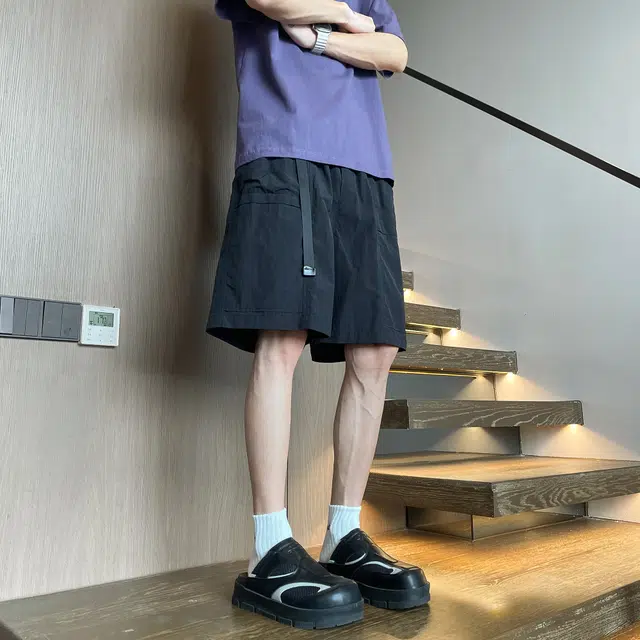 八哥 美式夏季纯色系多巴胺街头高街风基础款百搭时尚宽松舒适透气清凉五分裤休闲短裤 男女同款