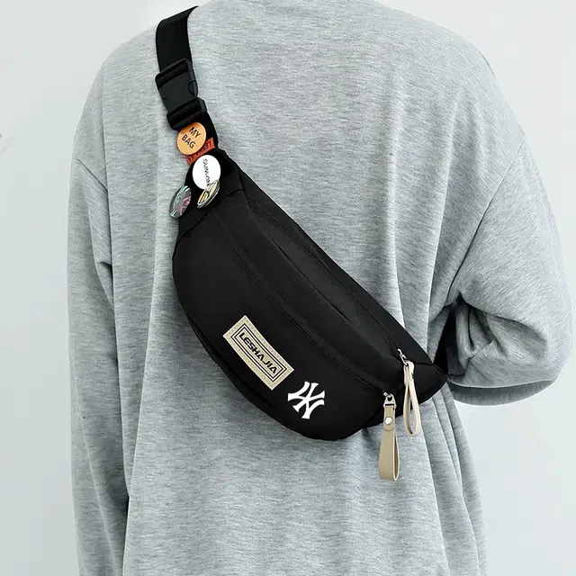 米囹 精致风简约初中高中可爱 流行款 美式男女同款 轻盈 腰包 常规