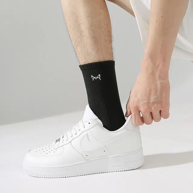 MIIOW 10A Antibacterial Socks Black White