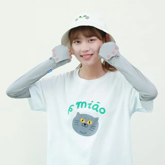 云朵工厂 抱抱猫爪 锦纶 防晒袖 女款
