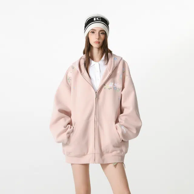 FORNINES Embroidered Hoodie Jacket