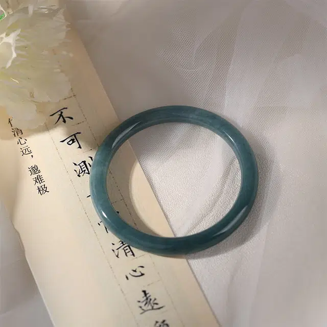 清雪 美人条 蓝水 新中式国潮 轻奢高级小众复古 糯种 手镯 女款