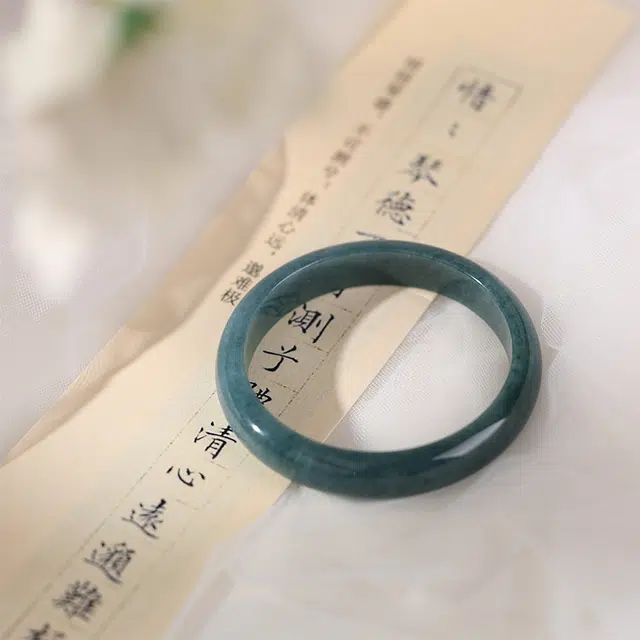 清雪 蓝水 仙气 平安镯 正圈 新中式国潮轻奢高级 小众复古 糯种 手镯 女款