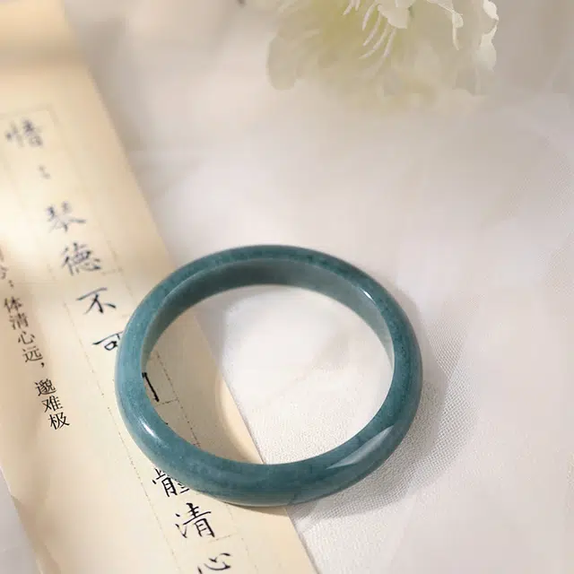 清雪 蓝水 仙气 平安镯 正圈 新中式国潮轻奢高级 小众复古 糯种 手镯 女款