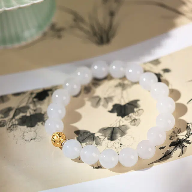 清雪 新中式 轻奢个性 小众设计 国潮国风 糯冰 翡翠手串 男女同款情侣款