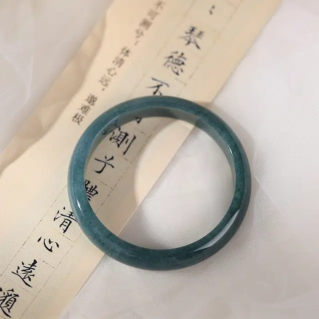 清雪 蓝水 仙气 平安镯 正圈 新中式国潮轻奢高级 小众复古 糯种 手镯 女款
