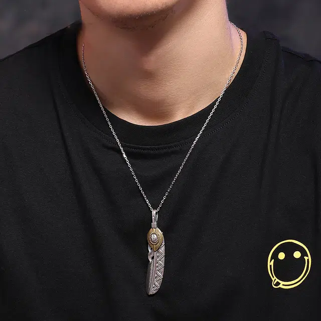 心言心语 个性欧美复古嘻哈 钛钢 项链 男款