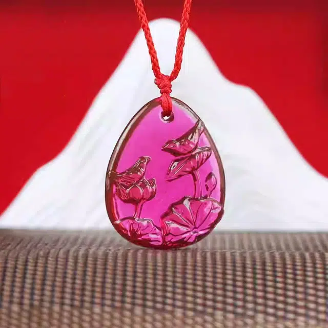 媚之吻 集雅轩宋韶光大师吉祥物生肖属狗 喜事连连 琉璃 项链 男女同款情侣款