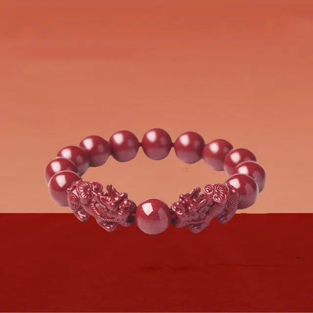 媚之吻 双貔貅 紫金砂 吉祥 再造辰砂朱砂 手串 男女同款情侣款