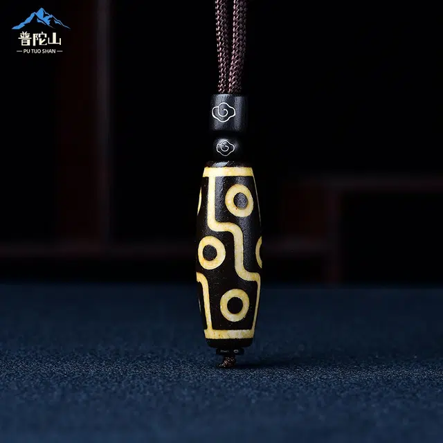 媚之吻 真品西藏九眼天珠 玛瑙 玉石项链 男女同款情侣款