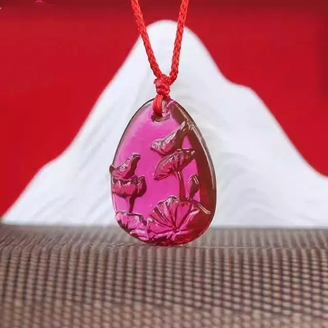 媚之吻 集雅轩宋韶光大师吉祥物生肖属狗 喜事连连 琉璃 项链 男女同款情侣款