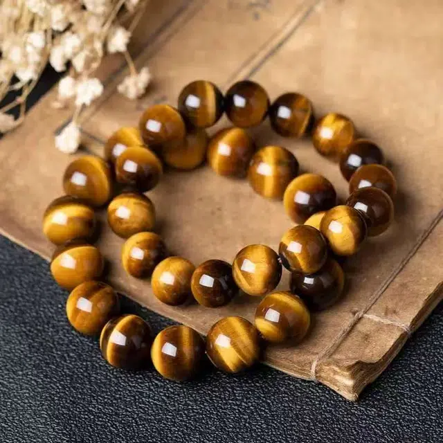 媚之吻 简约名族风时尚霸气吉祥礼 虎眼石 玉石手串 男女同款情侣款