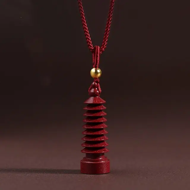 媚之吻 九层文昌塔 生状元考生挂 再造辰砂朱砂 项链 男女同款情侣款