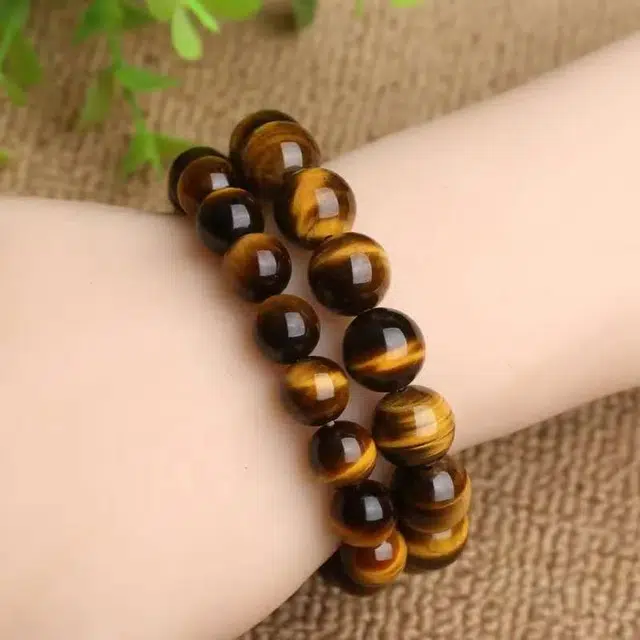 媚之吻 简约名族风时尚霸气吉祥礼 虎眼石 玉石手串 男女同款情侣款