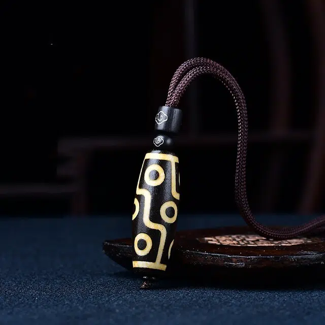 媚之吻 真品西藏九眼天珠 玛瑙 玉石项链 男女同款情侣款