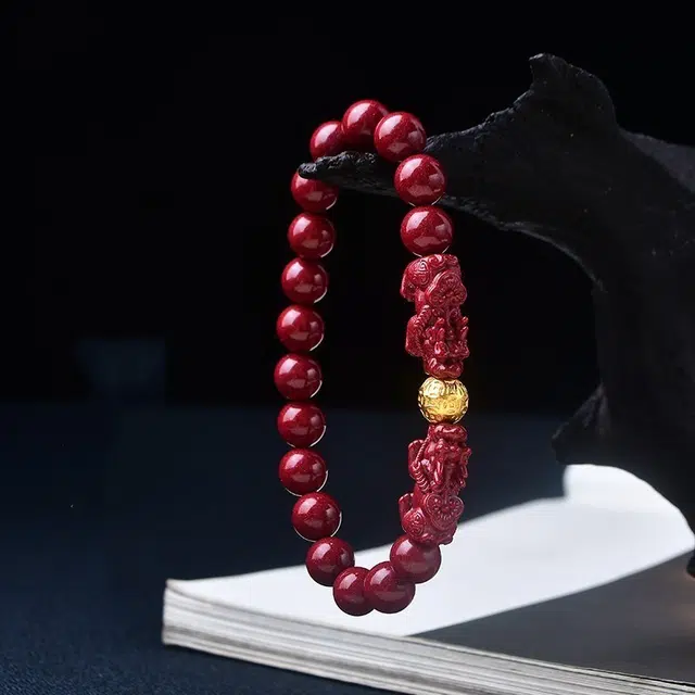 媚之吻 官方旗舰店龙貔貅紫金砂吉祥礼 朱砂 手串 男女同款情侣款