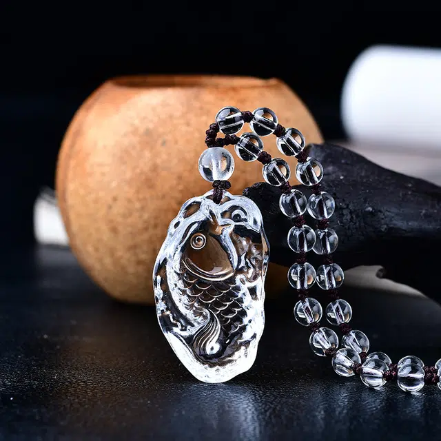 媚之吻 文昌鱼锦鲤金榜题名挂件 水晶 吊坠 男女同款情侣款