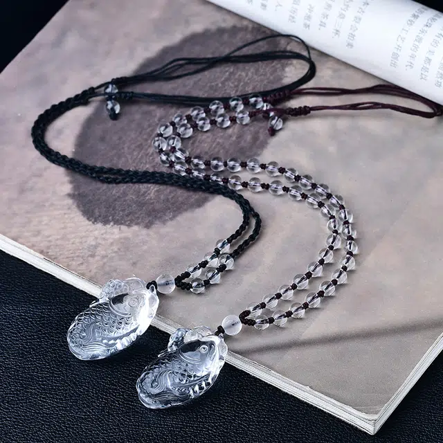 媚之吻 文昌鱼锦鲤金榜题名挂件 水晶 吊坠 男女同款情侣款