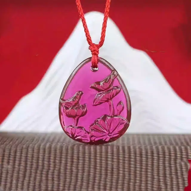 媚之吻 集雅轩宋韶光大师吉祥物生肖属狗 喜事连连 琉璃 项链 男女同款情侣款