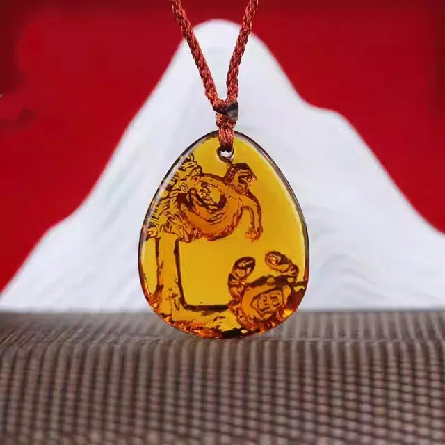 媚之吻 集雅轩宋韶光大师蛇年吉祥物 属鼠 攀桂一甲 琉璃 项链 男女同款情侣款