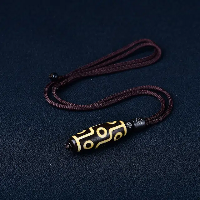 媚之吻 真品西藏九眼天珠 玛瑙 玉石项链 男女同款情侣款