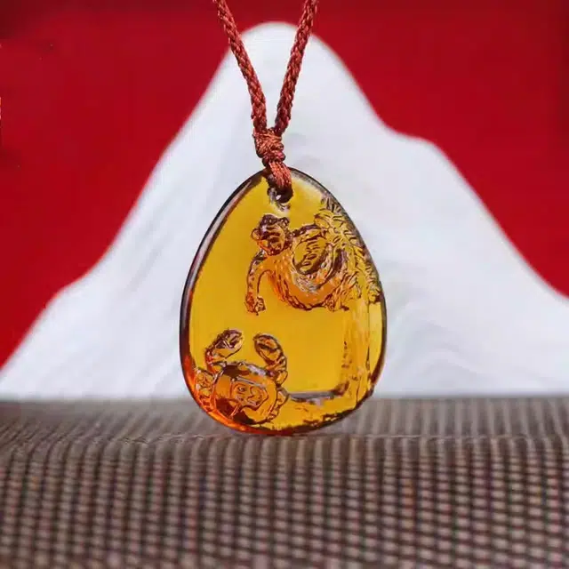 媚之吻 集雅轩宋韶光大师蛇年吉祥物 属鼠 攀桂一甲 琉璃 项链 男女同款情侣款