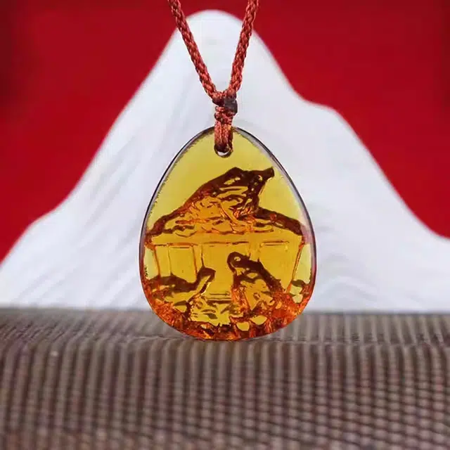 媚之吻 集雅轩宋韶光大师蛇年吉祥物 属猴 财源广进 吉祥 琉璃 项链 男女同款情侣款