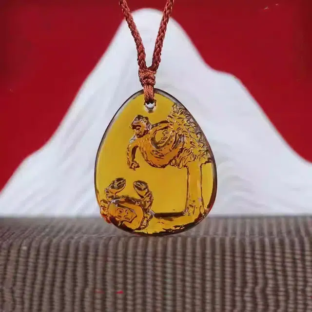 媚之吻 集雅轩宋韶光大师蛇年吉祥物 属鼠 攀桂一甲 琉璃 项链 男女同款情侣款