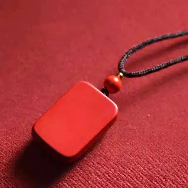 媚之吻 本命年太岁吊坠九紫离火护身符吉祥物饰品再造辰砂 朱砂 项链 男女同款情侣款