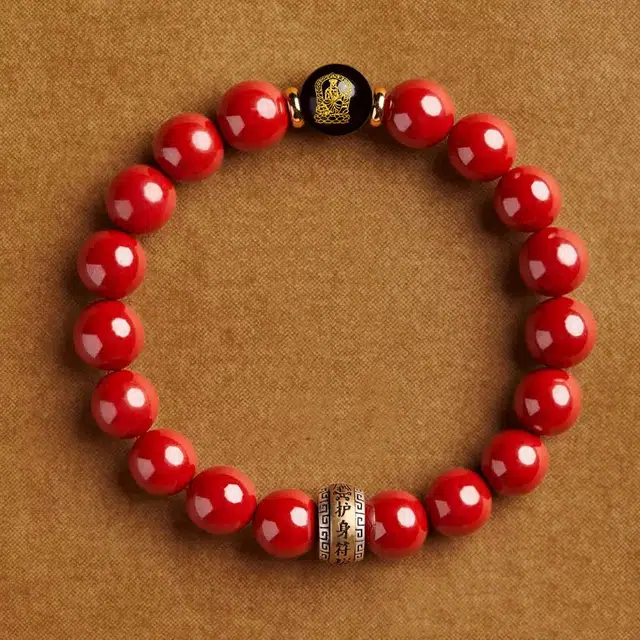 媚之吻 本命佛守护神 普贤菩萨吉祥 再造辰砂朱砂 手串 男女同款情侣款