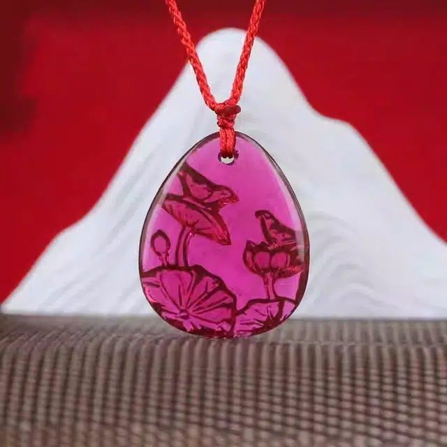 媚之吻 集雅轩宋韶光大师吉祥物生肖属狗 喜事连连 琉璃 项链 男女同款情侣款