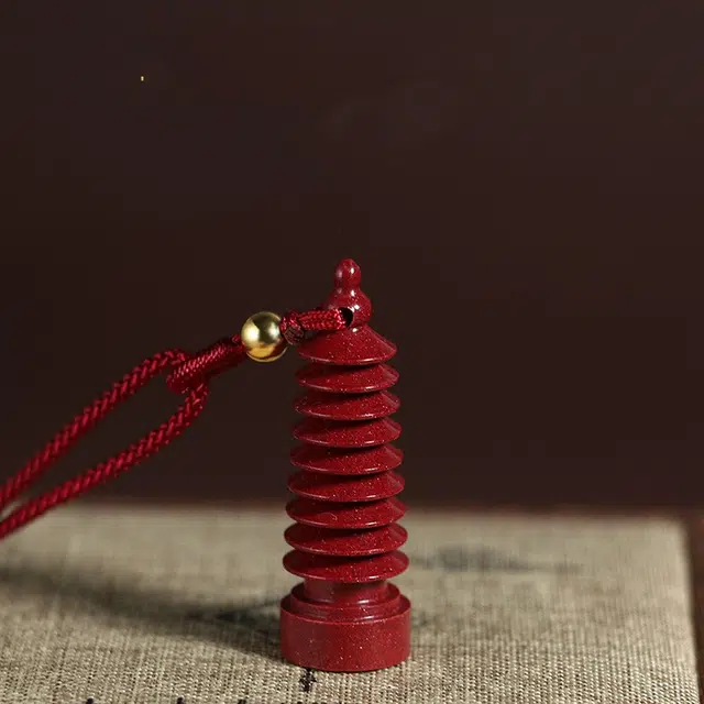 媚之吻 九层文昌塔 生状元考生挂 再造辰砂朱砂 项链 男女同款情侣款