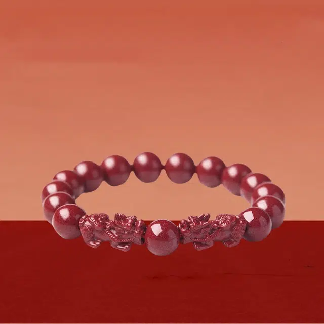 媚之吻 双貔貅 紫金砂 吉祥 再造辰砂朱砂 手串 男女同款情侣款