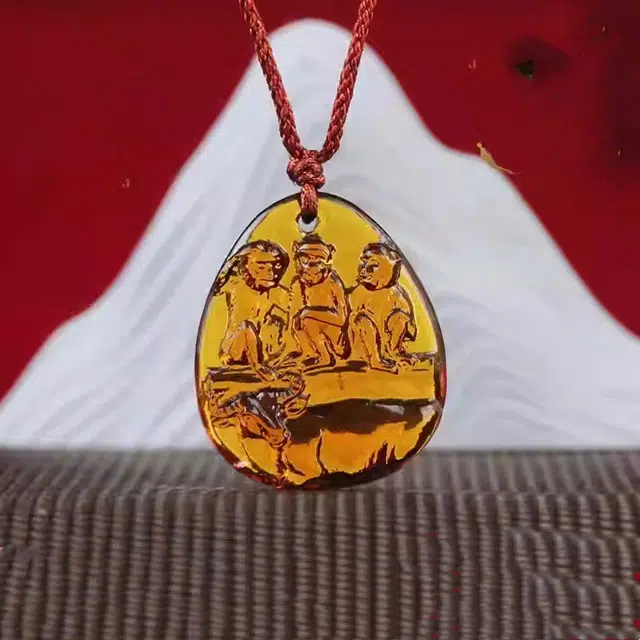 媚之吻 集雅轩宋韶光大师蛇年吉祥物属蛇 牛猴保岁 吉祥礼 琉璃 项链 男女同款情侣款