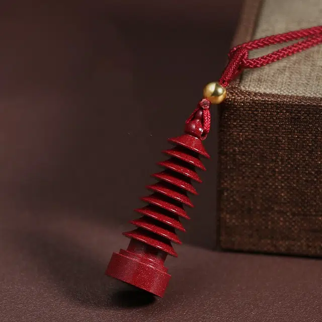 媚之吻 九层文昌塔 生状元考生挂 再造辰砂朱砂 项链 男女同款情侣款